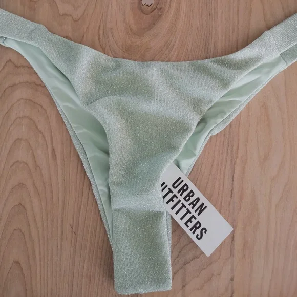 URBAN OUTFITTERS Glimmer Cheeky Bikini Bottom & Triangle Bikini Top- NWT (L) - Picture 6 of 15